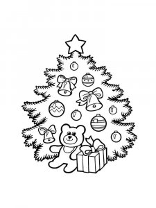 Christmas Tree coloring page 9 - Free printable