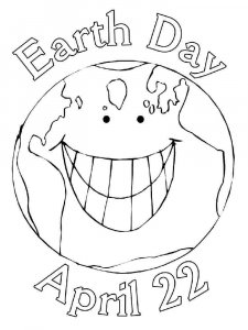 Earth Day coloring page 1 - Free printable
