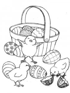 Easter basket coloring page 10 - Free printable