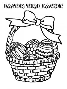 Easter basket coloring page 2 - Free printable