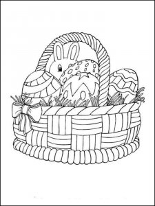 Easter basket coloring page 3 - Free printable