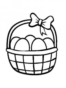 Easter basket coloring page 4 - Free printable