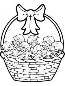Easter basket coloring page 7 - Free printable