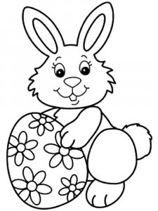 Easter Bunny coloring page 12 - Free printable