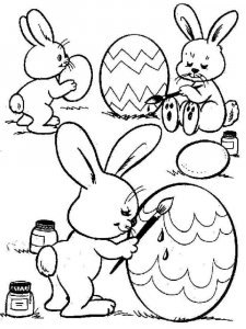Easter Bunny coloring page 14 - Free printable