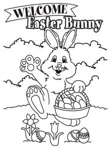 Easter Bunny coloring page 2 - Free printable