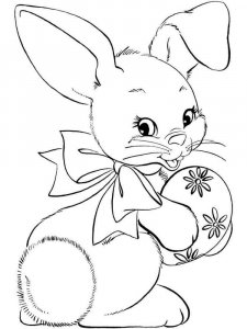 Easter Bunny coloring page 4 - Free printable