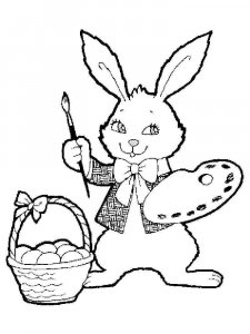 Easter Bunny coloring page 8 - Free printable