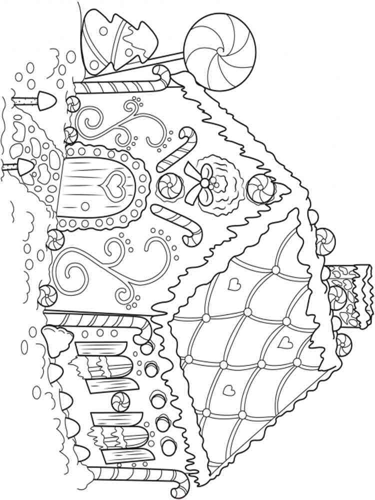 Gingerbread House coloring pages. Free Printable ...