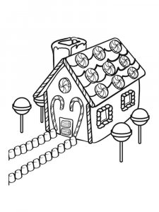Gingerbread House coloring page 1 - Free printable