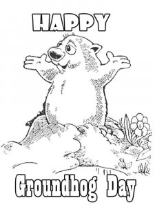 Groundhog day coloring page 11 - Free printable