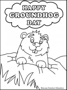Groundhog day coloring page 2 - Free printable
