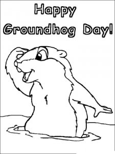 Groundhog day coloring page 6 - Free printable