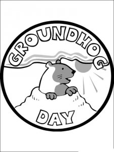 Groundhog day coloring page 7 - Free printable