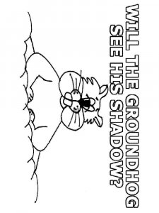 Groundhog day coloring page 9 - Free printable