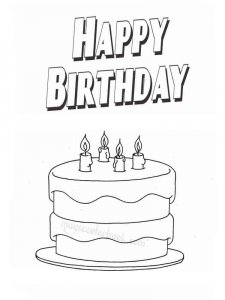 Happy Birthday coloring page 13 - Free printable