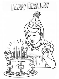 Happy Birthday coloring page 14 - Free printable