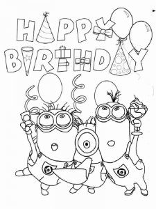 Happy Birthday coloring page 15 - Free printable