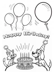 Happy Birthday coloring page 18 - Free printable