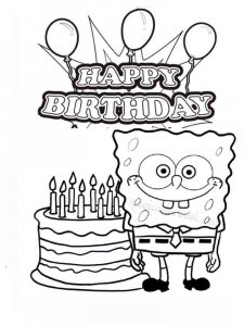 Happy Birthday coloring page 21 - Free printable
