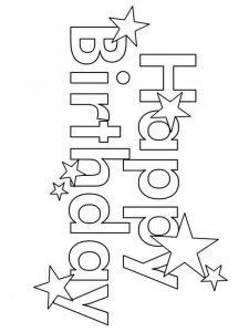 Happy Birthday coloring page 4 - Free printable
