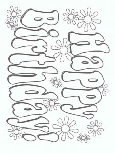 Happy Birthday coloring page 7 - Free printable