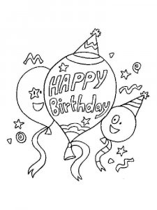 Happy Birthday coloring page 9 - Free printable
