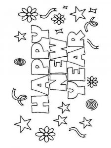 Happy New Year coloring page 13 - Free printable
