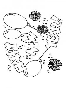 Happy New Year coloring page 2 - Free printable