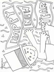 Happy New Year coloring page 5 - Free printable