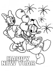 Happy New Year coloring page 8 - Free printable