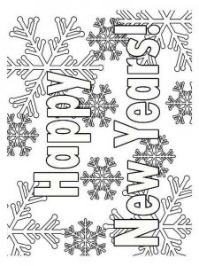 Happy New Year coloring page 9 - Free printable