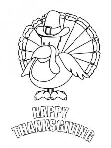 Happy Thanksgiving coloring page 12 - Free printable