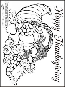 Happy Thanksgiving coloring page 15 - Free printable
