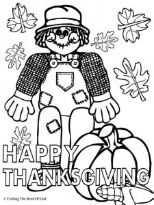 Happy Thanksgiving coloring page 6 - Free printable