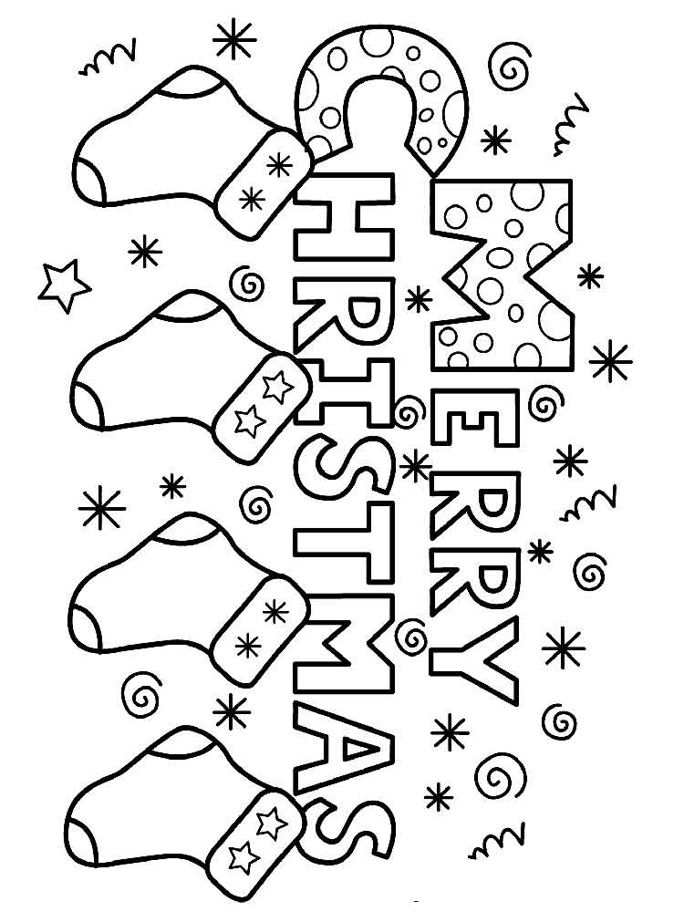 Merry Christmas coloring pages. Free Printable Merry