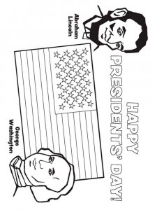 Presidents Day coloring page 1 - Free printable