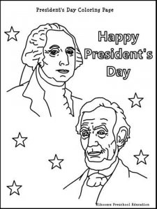 Presidents Day coloring page 2 - Free printable
