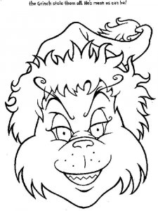 The Grinch coloring page 1 - Free printable