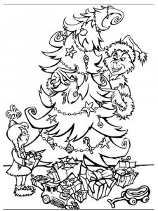The Grinch coloring page 4 - Free printable