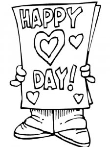 Valentines Day coloring page 1 - Free printable