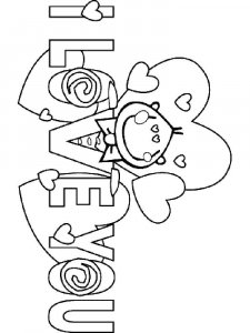 Valentines Day coloring page 20 - Free printable