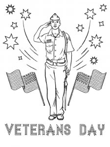 Veterans Day coloring page 4 - Free printable
