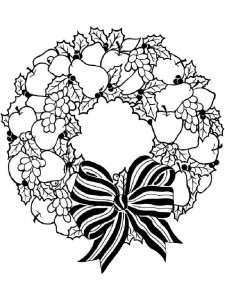 Wreath coloring page 3 - Free printable