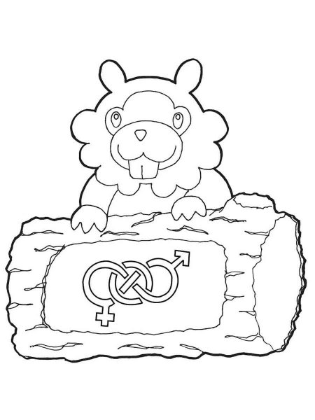 Pokemon Bidoof Coloring Pages Free Printable