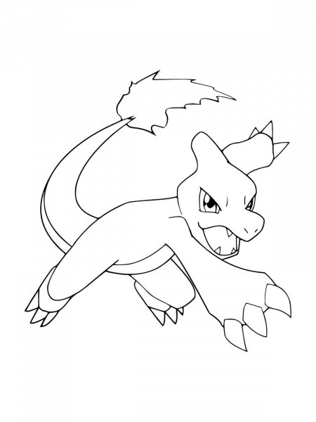 Pokemon Charmeleon Coloring Pages Free Printable