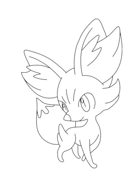 Fennekin Pokemon Coloring Pages Free Printable