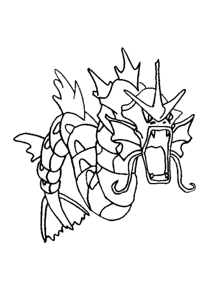 Gyarados Pokemon Coloring Page Leaonasonni