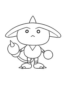 Hitmontop Pokemon Coloring Pages Free Printable