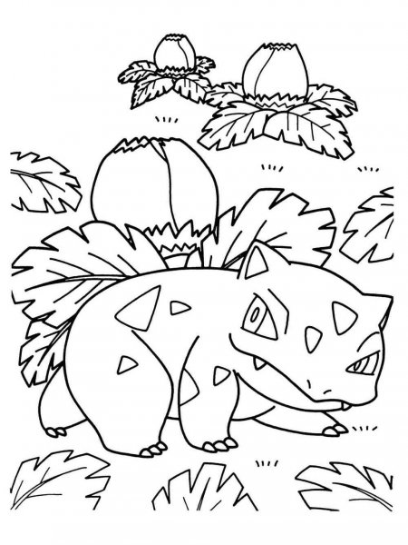 Pokemon Ivysaur Coloring Pages Free Printable